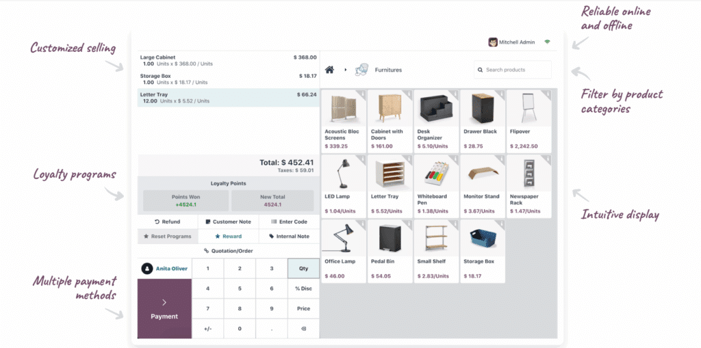 odoo pos interface that has it all
