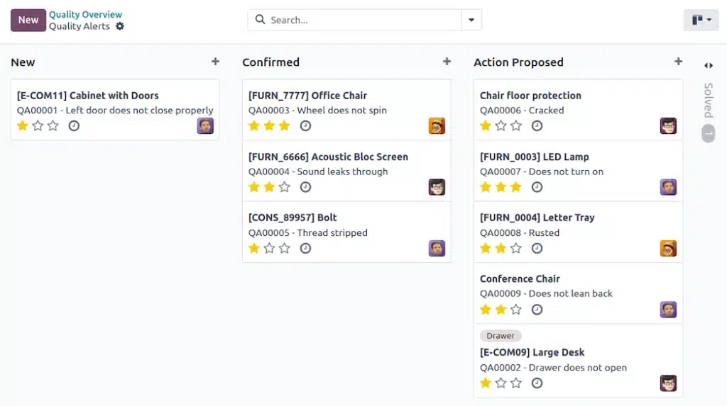 odoo quality assurance