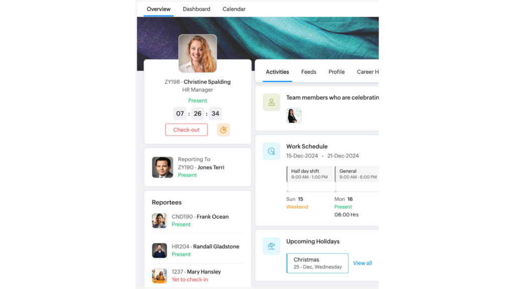 zoho system visibility