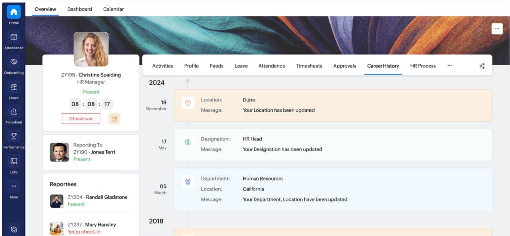 zoho people employee management