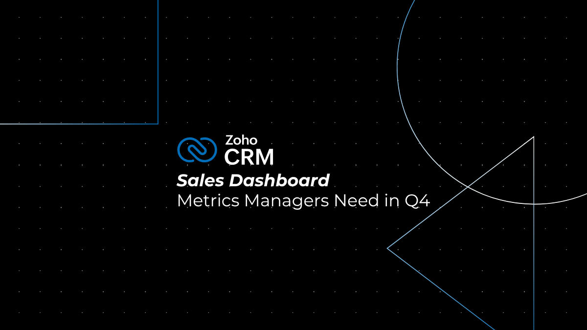 Sales dashboard in Zoho CRM
