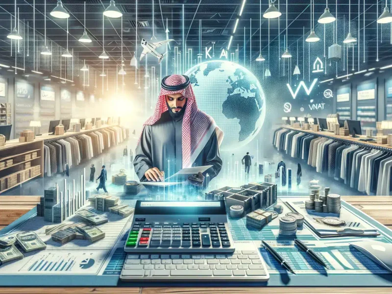 DALL·E 2024-03-27 17.03.55 - Create a photorealistic banner for 'Achieving Financial Clarity and VAT Compliance in KSA’s Retail Sector with Zoho Books'. This image should illustra